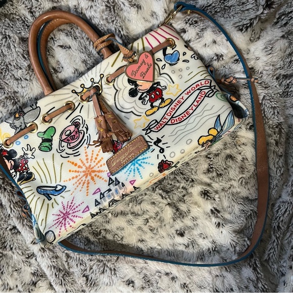 Disney Park Dooney and Bourke White Sketch Mickey Purse